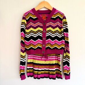 🔮MISSONI x Target Girls Stripes Knit Cardigan Skirt Set Size S